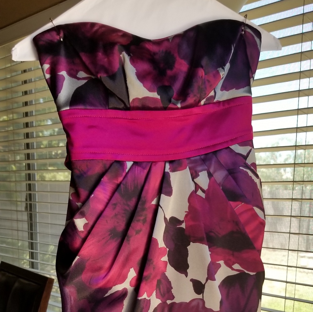 Fusia Floral Party Dress
